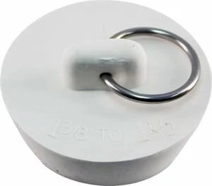 Discount 🔔 Lincoln Products® Tapered Rubber Stopper White for 1-3/8 in to 1-1/2 in Drains 😀
