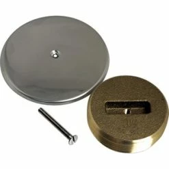 Best Sale 👍 Lincoln Products® 3-1/2 in. Clean Out Cover Plate with Slotted Brass Plug ✔️